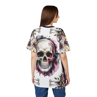 Gothic Floral Skull Tee