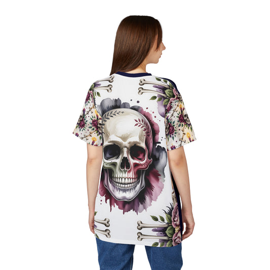Gothic Floral Skull Tee