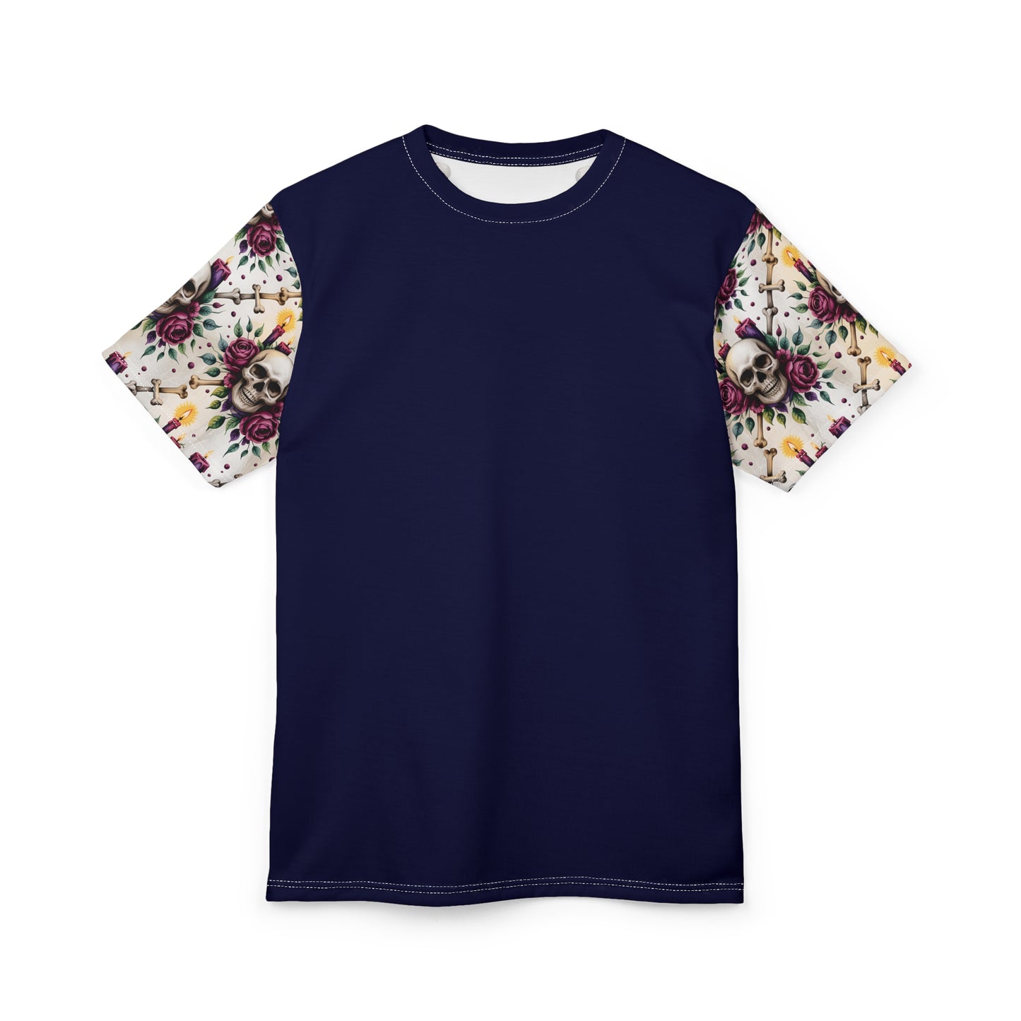 Gothic Floral Skull Tee