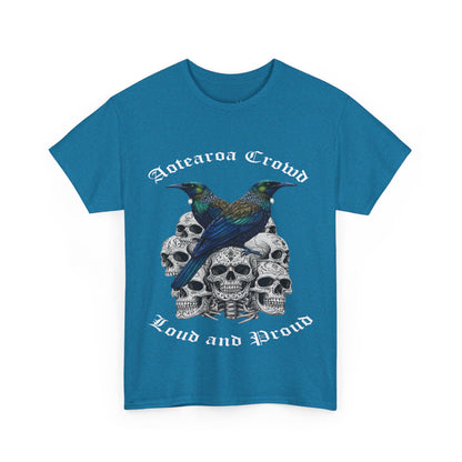 Kiwiana T-Shirt, Aotearoa Crowd Loud and Pround, Unisex Cotton Top, Alternative Fashion, Graphic T-Shirt, Tui, New Zealand