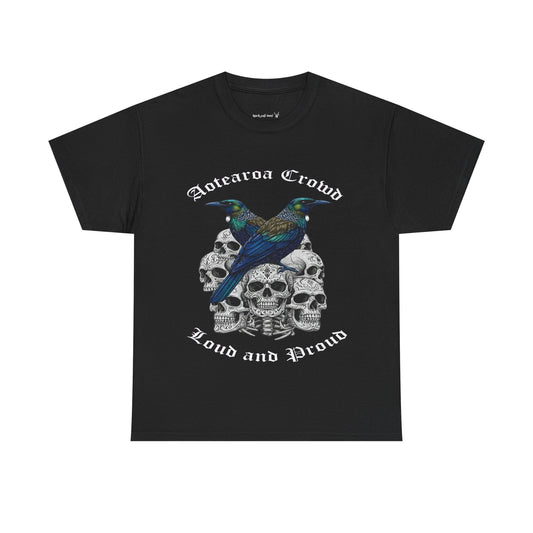 Kiwiana T-Shirt, Aotearoa Crowd Loud and Pround, Unisex Cotton Top, Alternative Fashion, Graphic T-Shirt, Tui, New Zealand